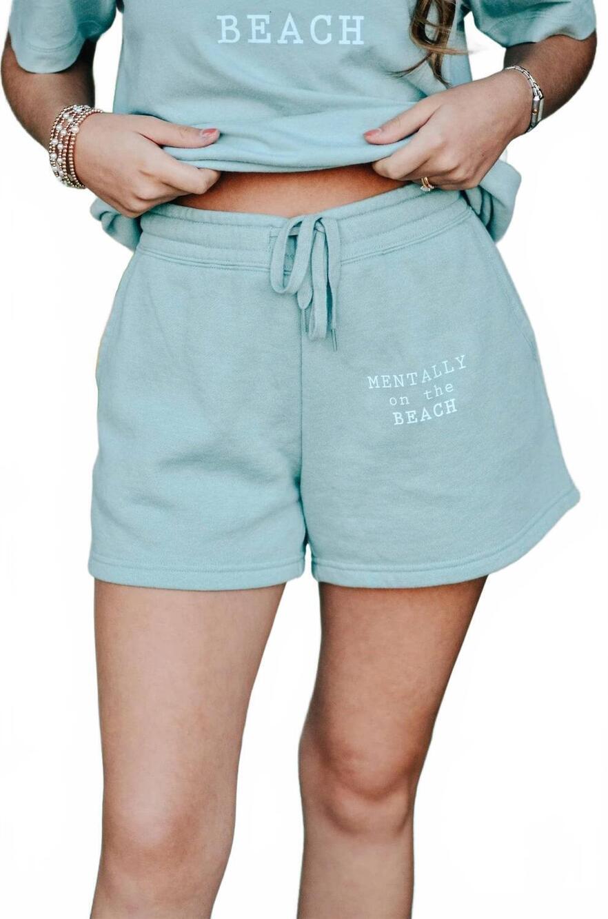 NEW SOUTHERN BLISS mentally on the beach shorts in green
